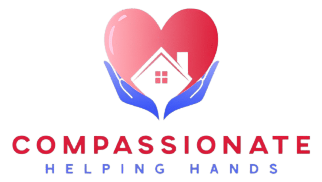 Logo with hands holding a house and a heart symbol.