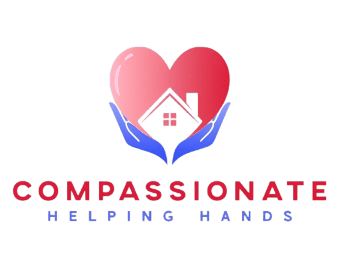 Logo with hands holding a house and a heart symbol.